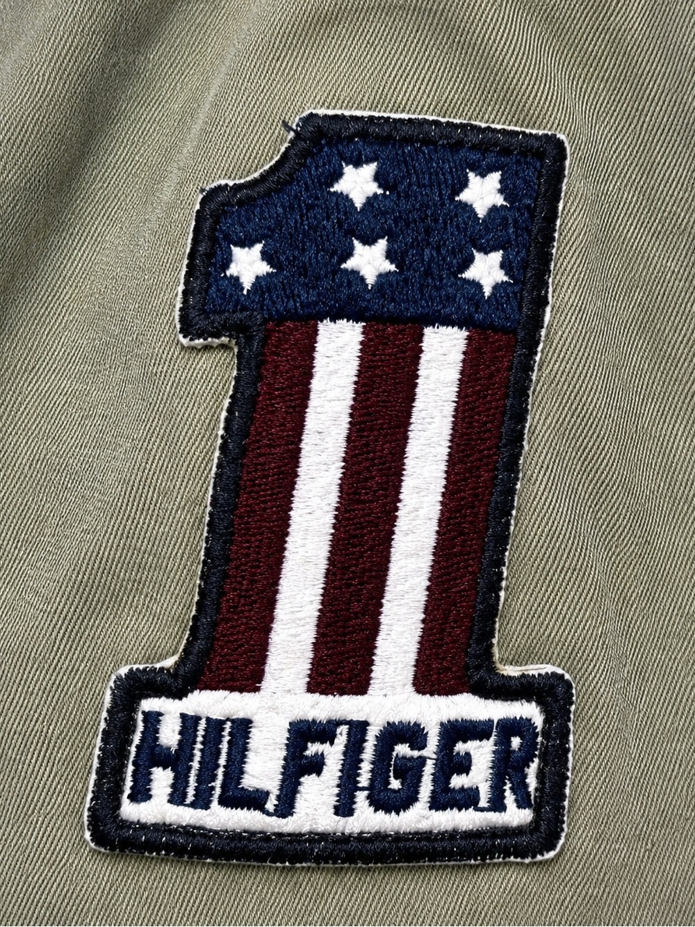 Tommy Hilfiger Olive Green Military Utility Jacket XL 20 Embroidered Patches - Picture 6 of 15